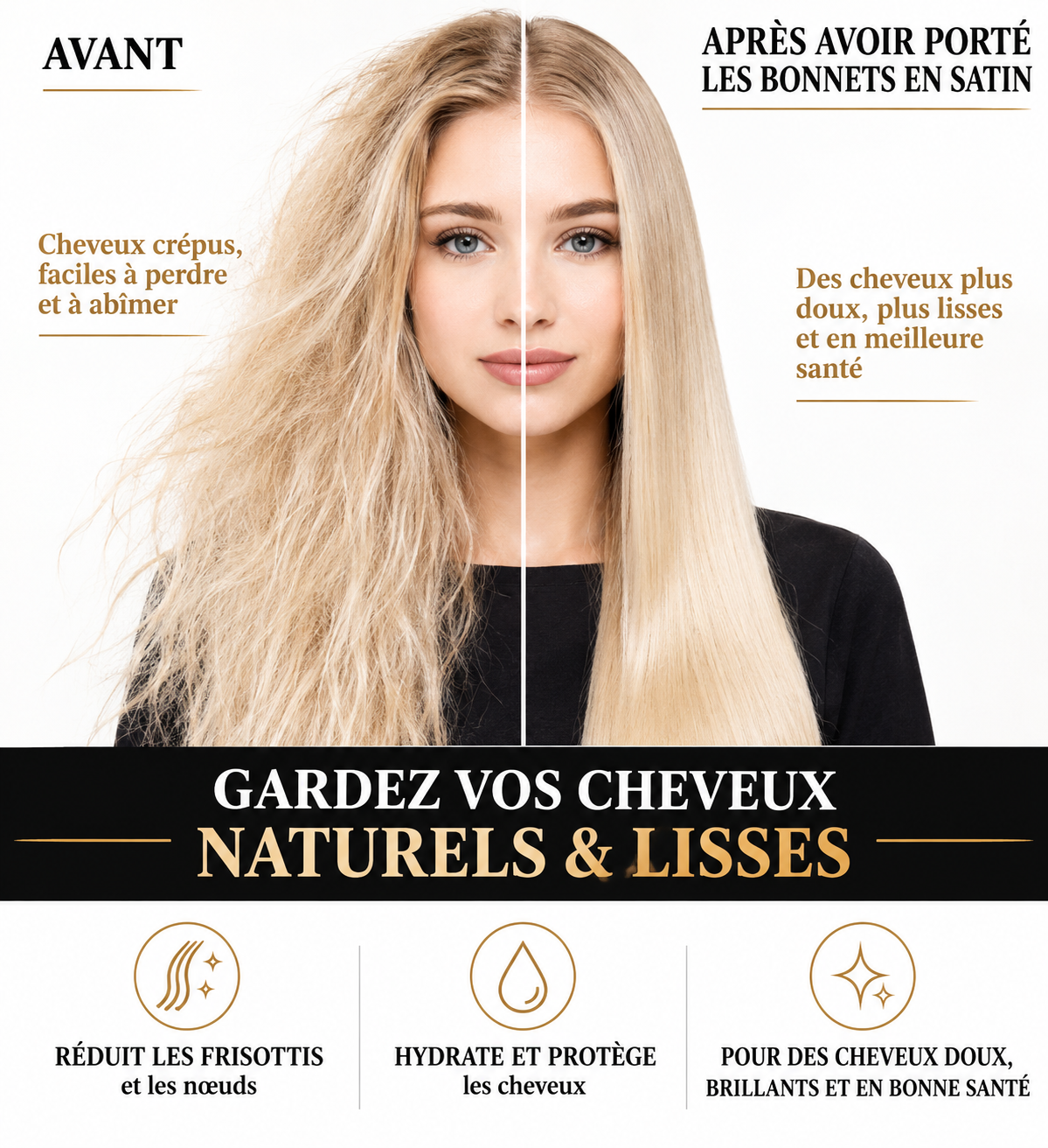 Bonnet de Nuit en Satin – Doux & Confortable