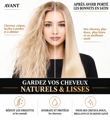 Bonnet de Nuit en Satin – Doux & Confortable