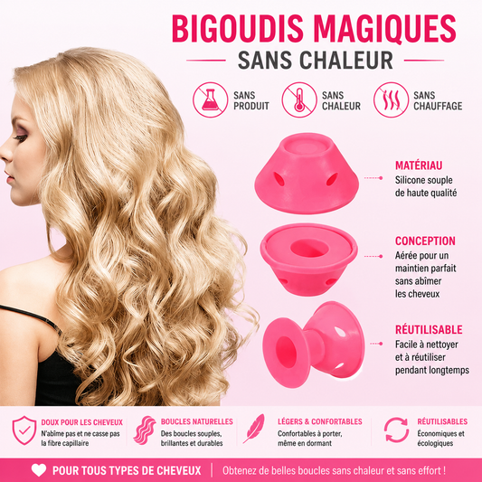 Bigoudis Sans Chaleur – Lot de 10 pour Boucles Naturelles