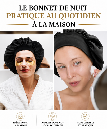 Bonnet de Nuit en Satin – Doux & Confortable