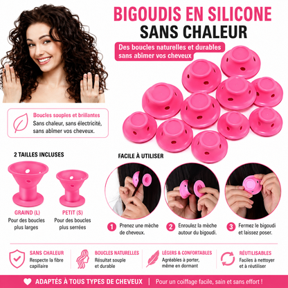 Bigoudis Sans Chaleur – Lot de 10 pour Boucles Naturelles