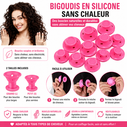 Bigoudis Sans Chaleur – Lot de 10 pour Boucles Naturelles