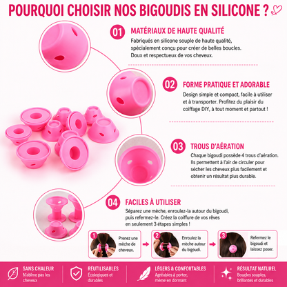 Bigoudis Sans Chaleur – Lot de 10 pour Boucles Naturelles