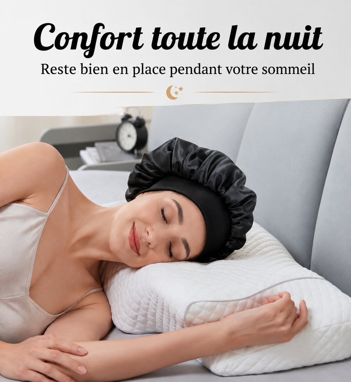 Bonnet de Nuit en Satin – Doux & Confortable