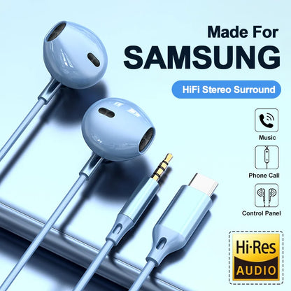 Écouteurs Filaires Hi-Fi – USB-C & Jack 3,5 mm