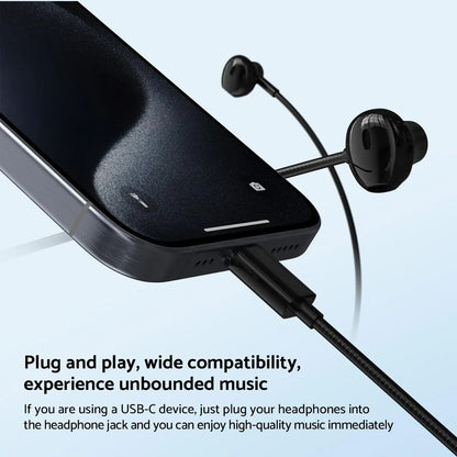 Écouteurs Filaires Hi-Fi – USB-C & Jack 3,5 mm